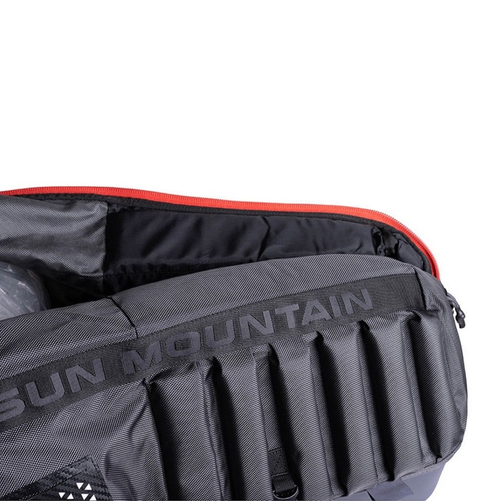 Sun Mountain Kube Golf Travel Cover - Steel/Black/Rush Red - protective padding