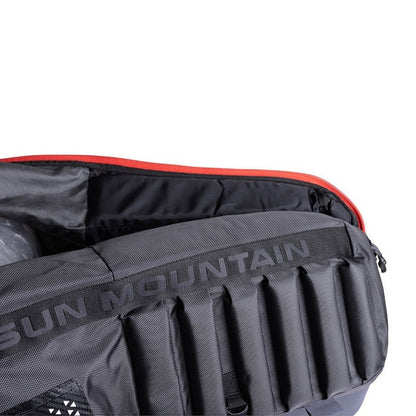 Sun Mountain Kube Golf Travel Cover - Steel/Black/Rush Red - protective padding