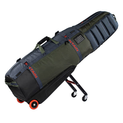 Sun Mountain ClubGlider Meridian Golf Travel Cover Flight Bag - Black/Olive/Inferno