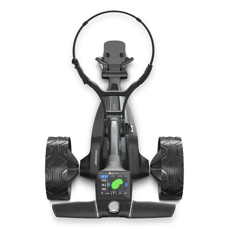 2025 Motocaddy Electric Golf Trolley - M-Tech GPS Ultra Lithium Battery - overhead view of handle