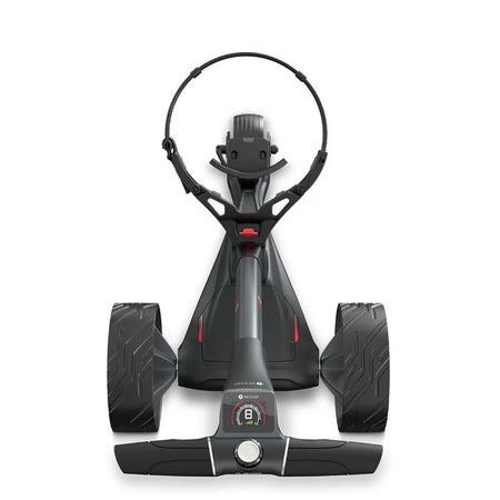 2025 Motocaddy Electric Golf Trolley - S1 Standard Lithium Battery & Charger - overhead view, handle display