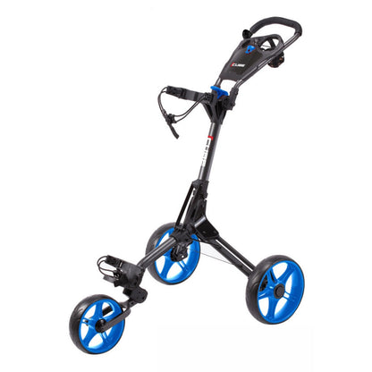 SkyMax Cube 3.0 Push Golf Trolley - 3-Wheel - Charcoal/Blue