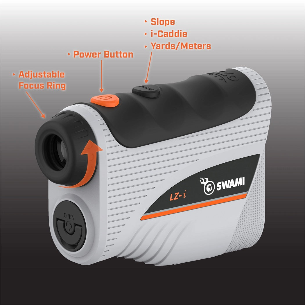 Izzo Swami LZ-i Laser Rangefinder - showing some of its operating functions