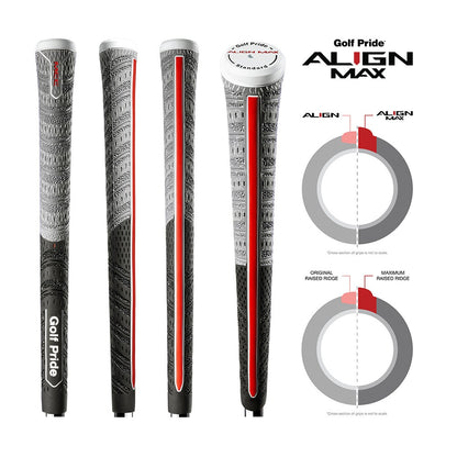 Golf Pride MultiCompound MCC Align Max Grips - various views and cross-section