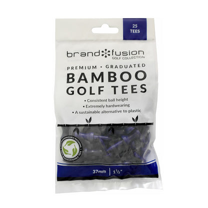 Brand Fusion Graduated BAMBOO Golf Tees - 37mm Blue