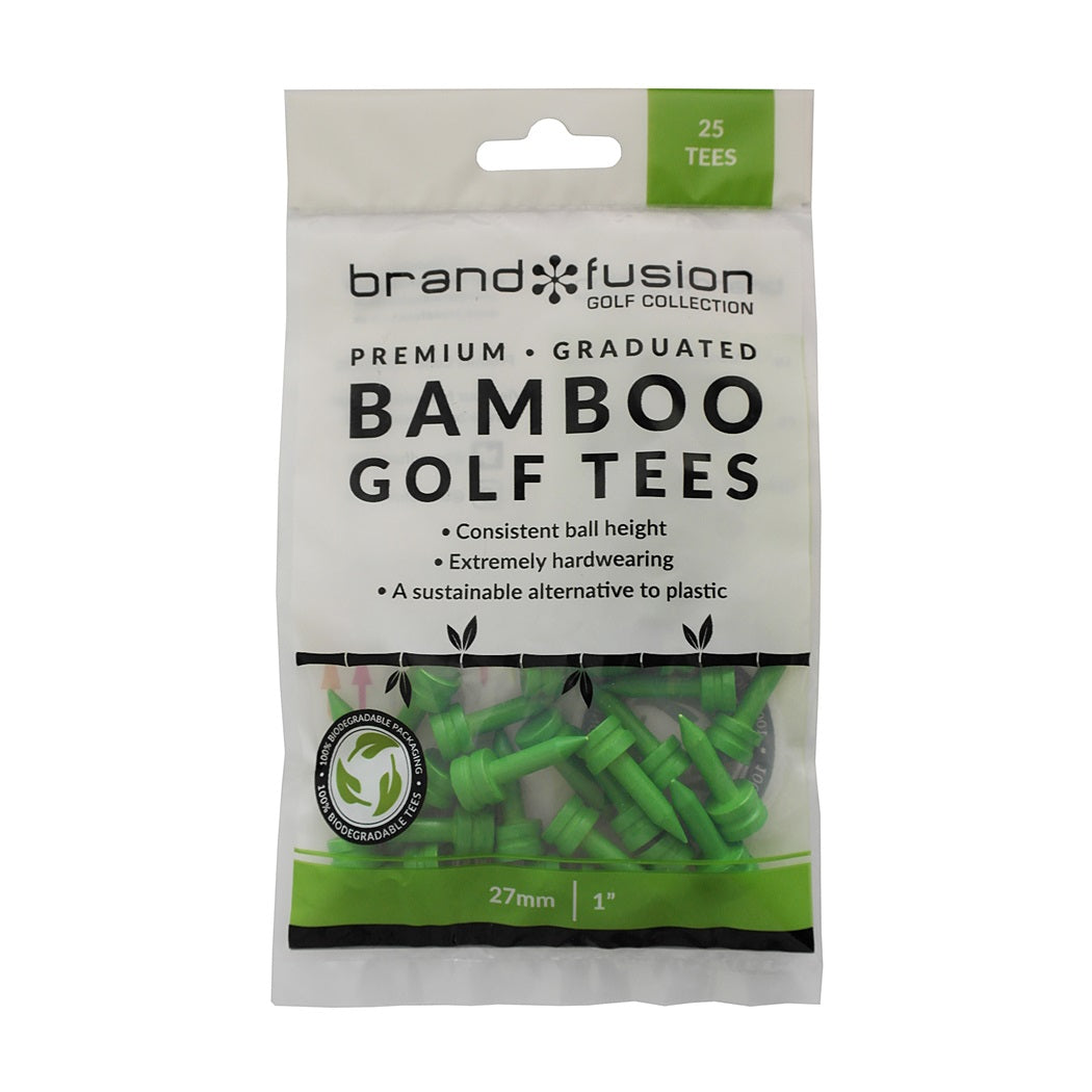 Brand Fusion Graduated BAMBOO Golf Tees - 27mm Lime