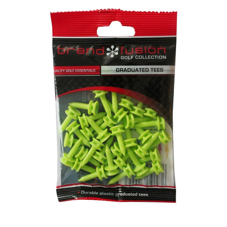 Brand Fusion Plastic Graduated Castle Golf Tees - 27mm Lime