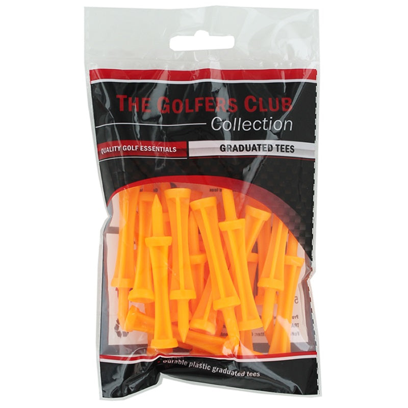 Brand Fusion Plastic Graduated Castle Golf Tees - 67mm Orange