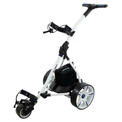 Ben Sayers 18 Hole Lithium Electric Golf Trolley in White/Blue