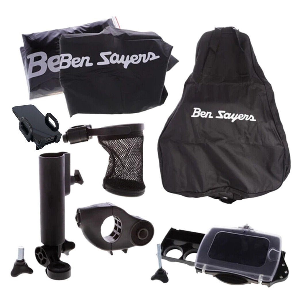 Ben Sayers Electric Golf Trolley - Black included accessories