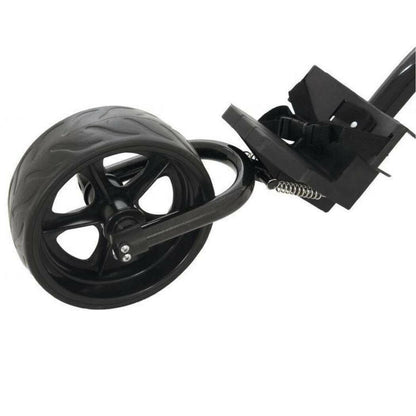 Ben Sayer 3 Wheel Push Pull Trolley Black Front Wheel