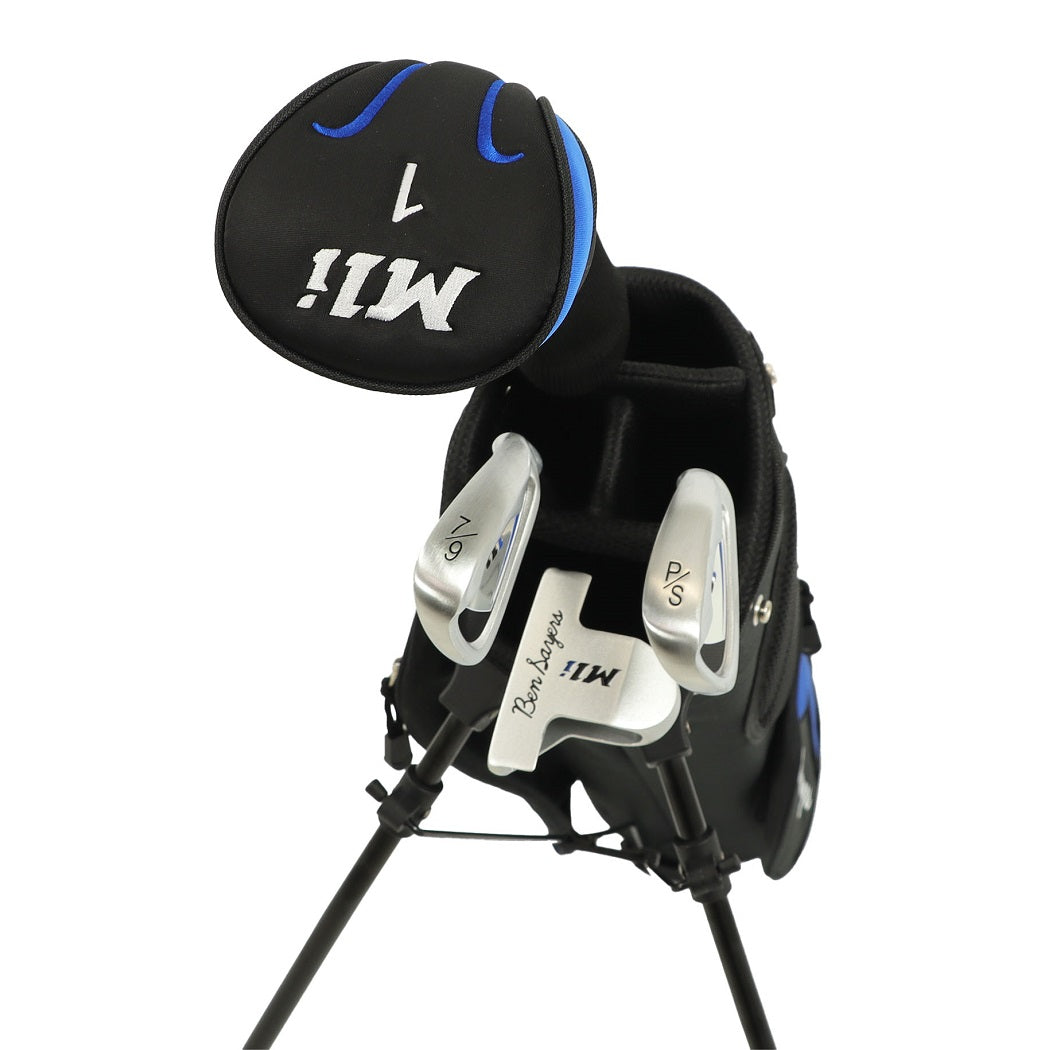 Ben Sayers M1i Junior clubs - 9-11 Years - Black/Blue 2025, with driver headcover