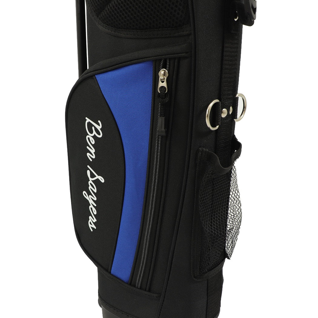 Ben Sayers M1i Junior stand bag - Black/Blue 2025 - front pocket