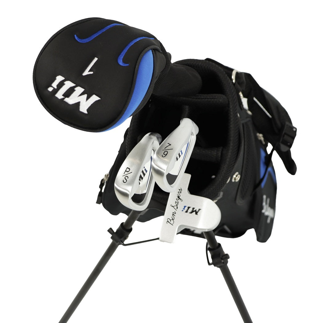 Ben Sayers M1i Junior clubs - 5-8 Years - Black/Blue 2025, with driver headcover