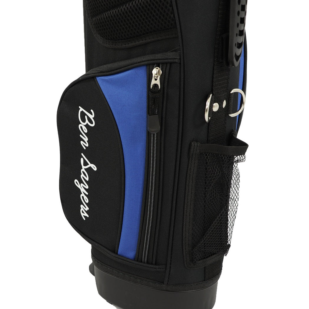 Ben Sayers M1i Junior stand bag - Black/Blue 2025 - front pocket