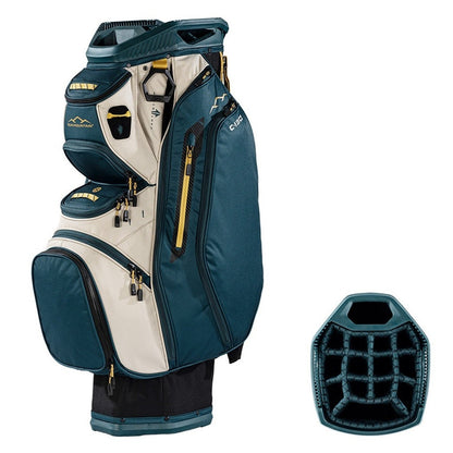 Sun Mountain C-130 Cart Bag 14-Way Golf Trolley Bag - Black/Pond/Sand