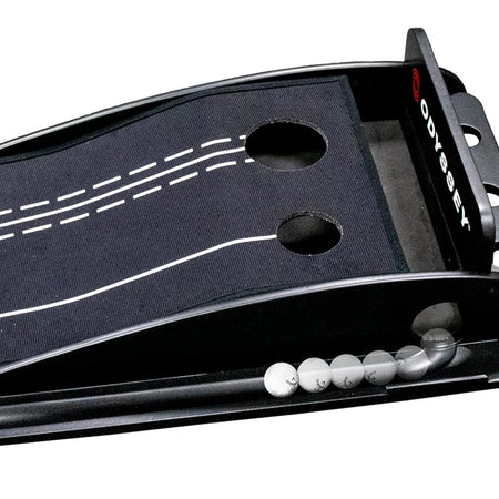 Odyssey Tour Premium Putting Mat - showing the raised putting holes