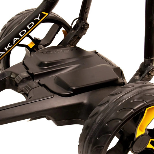 CaddyCell Plug-n-Go Lithium Battery fitted onto trolley