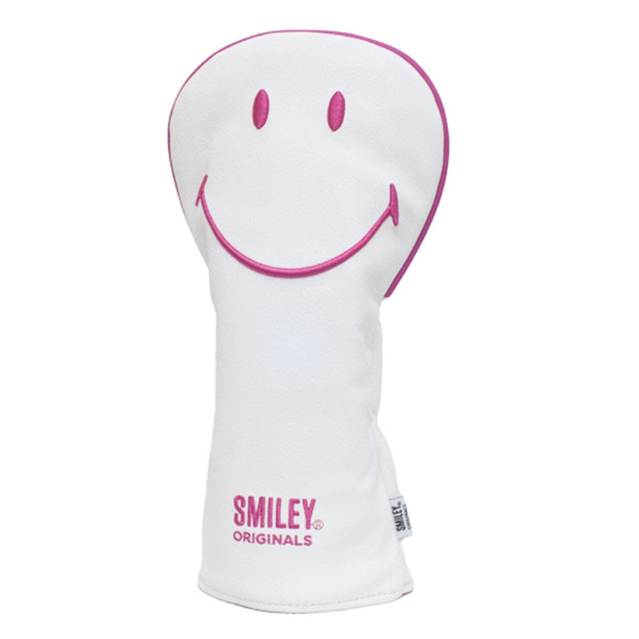 Smiley® Originals Golf Club Headcovers - Classic Driver - White/Pink