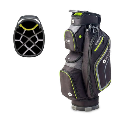 Motocaddy Club Series 2026 golf trolley bag with 14-way divider Black/Lime