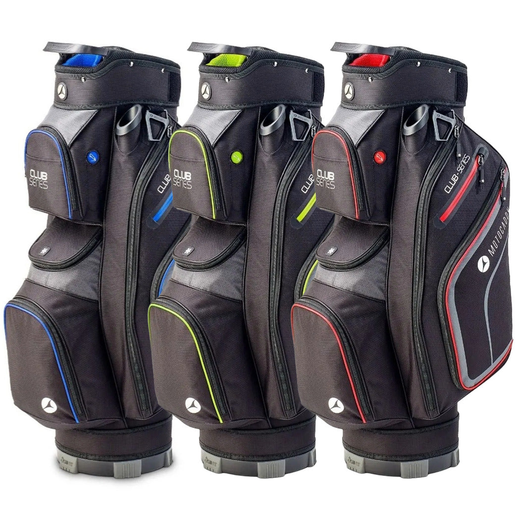 Motocaddy Club Series 2026 golf trolley bag 14-way divider in all available colours