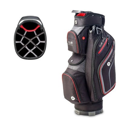 Motocaddy Club Series 2026 golf trolley bag with 14-way divider Black/Red