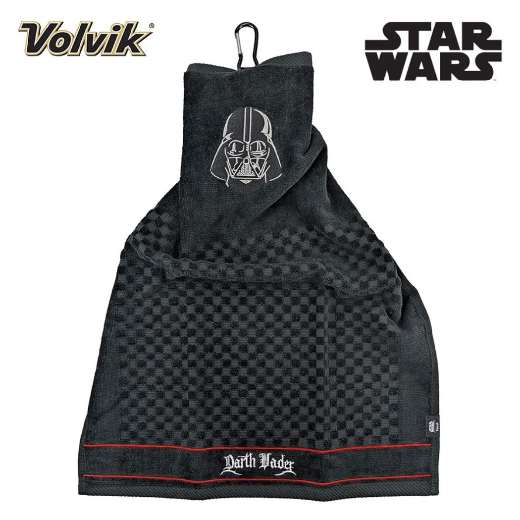 Volvik Star Wars Darth Vader Golf Towel - Licensed - Black - showing full towel