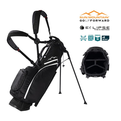 Sun Mountain Eclipse Two-5 Lite Carry/Stand Bag - 4-Way - 2025 Range - Black/White