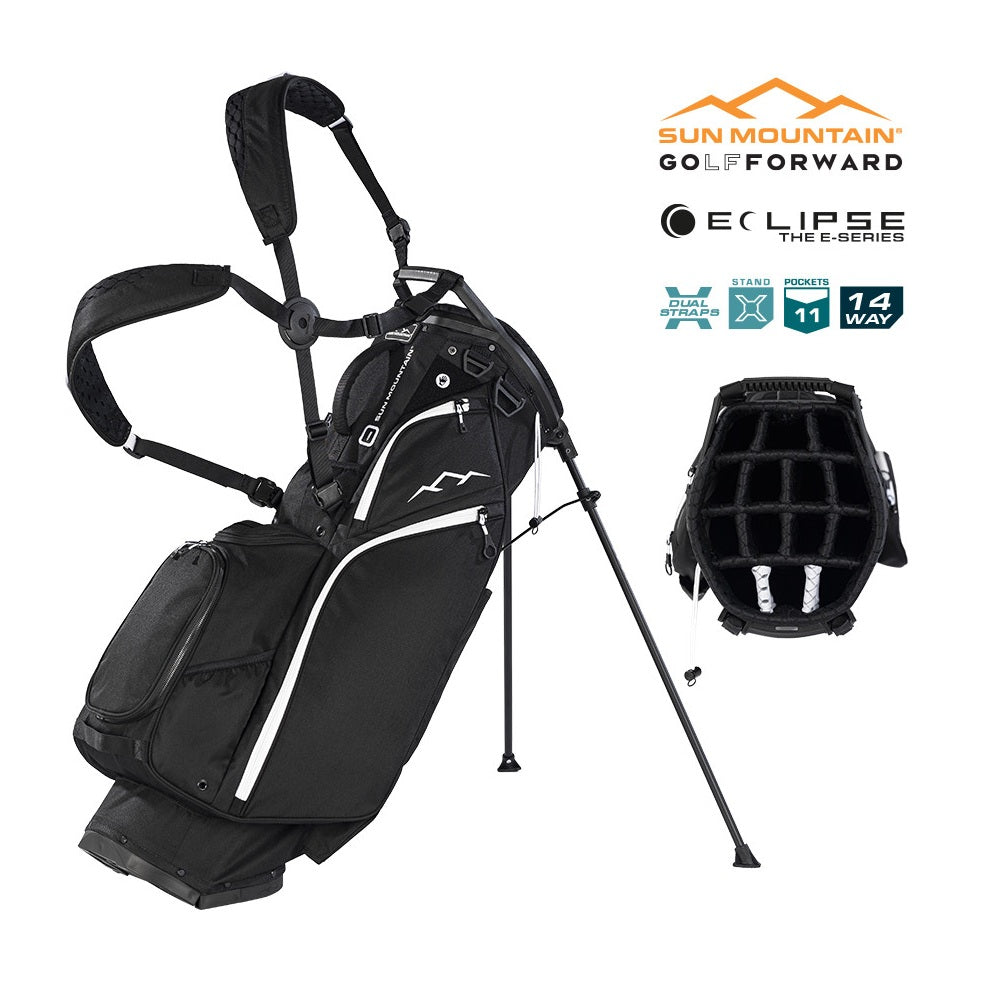 Sun Mountain Eclipse Three-5 Carry/Stand Bag - 14-Way - 2025 - Black/White