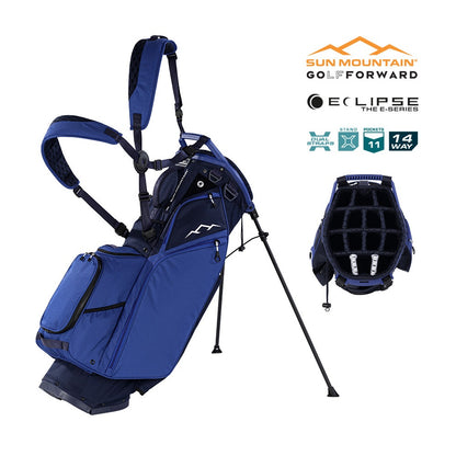 Sun Mountain Eclipse Three-5 Carry/Stand Bag - 14-Way - 2025 - Falcon Blue/Navy