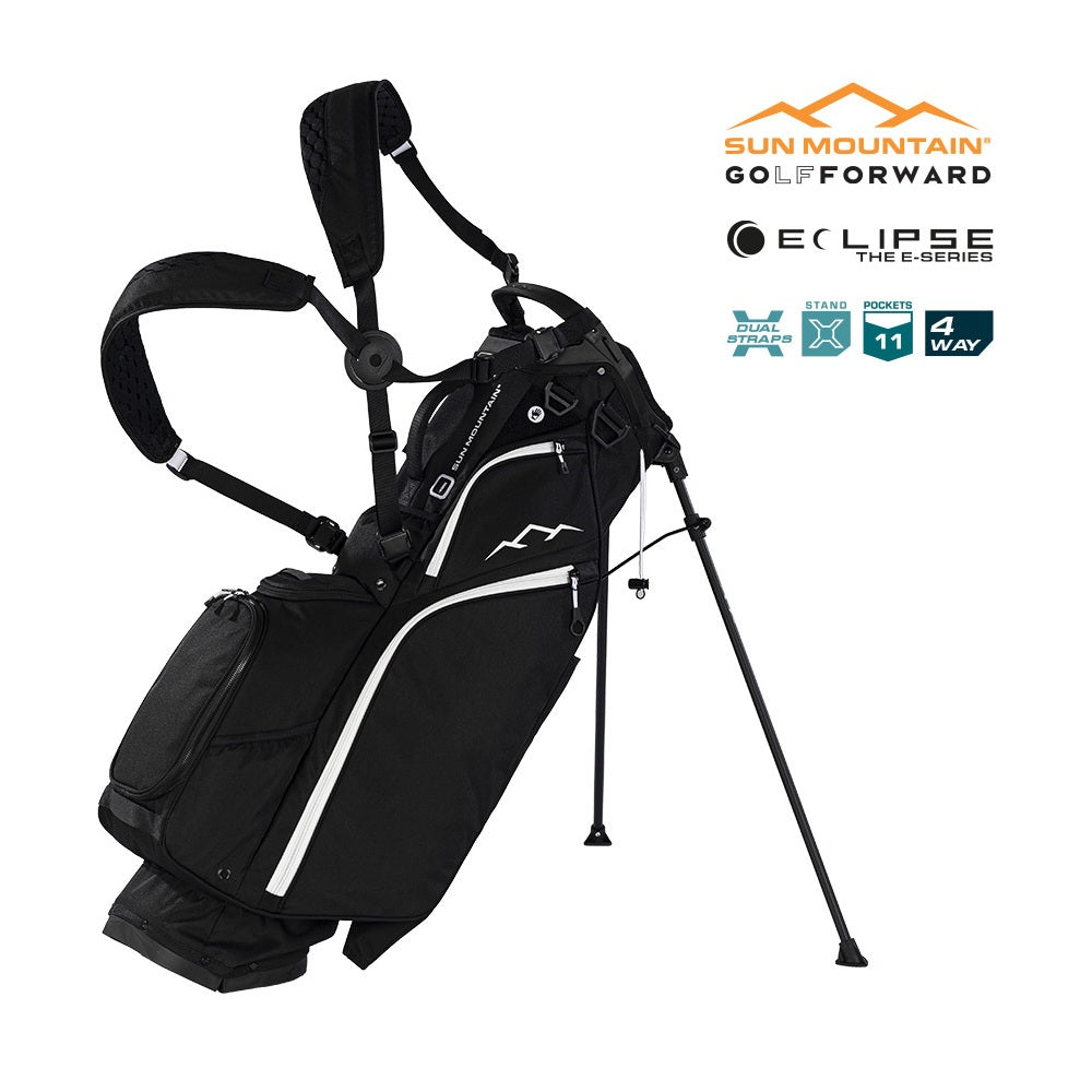 Sun Mountain Eclipse Three-5 Carry/Stand Bag - 4-Way - 2025 - Black/White