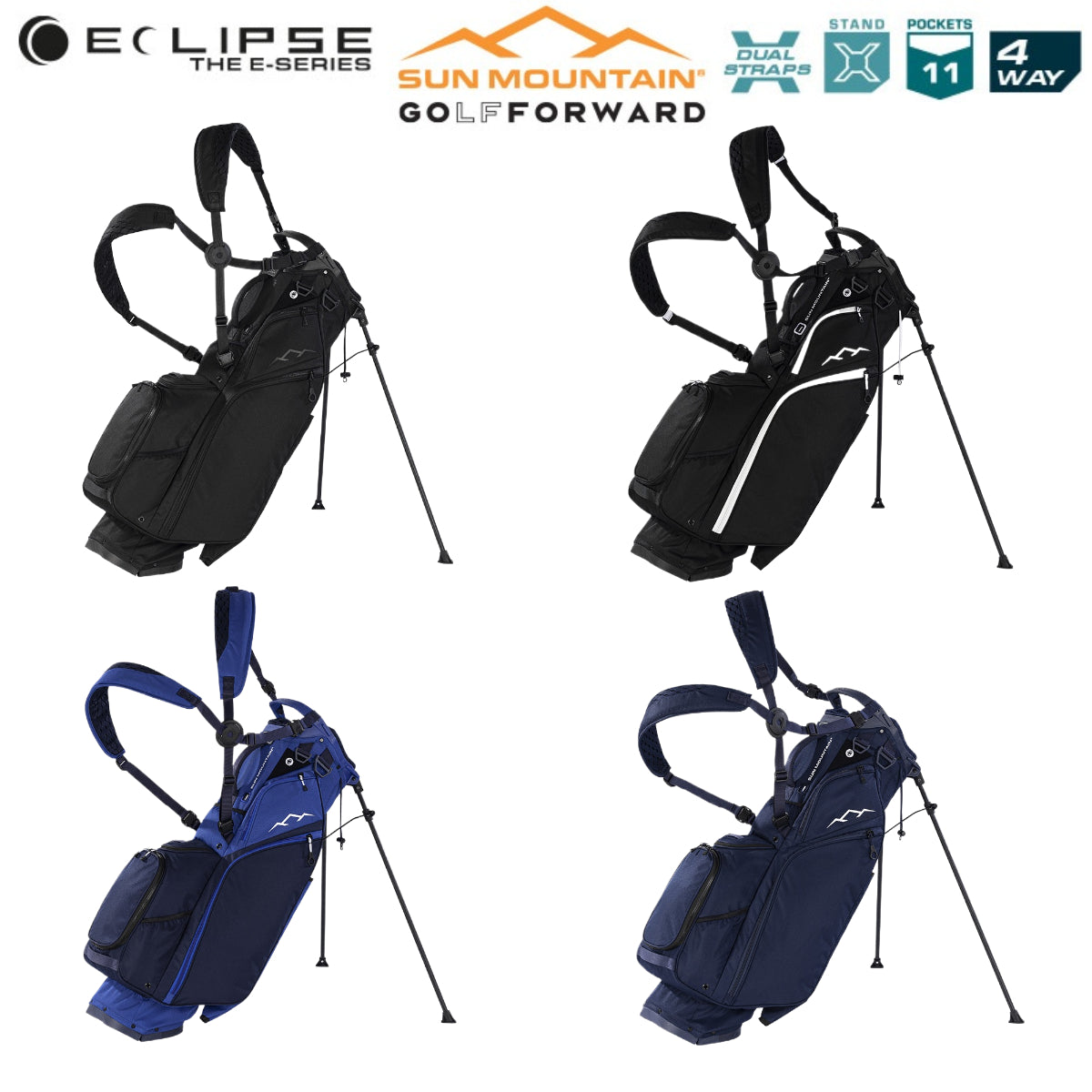 Sun Mountain Eclipse Three-5 Carry/Stand Bag - 4-Way - 2025 - All colours