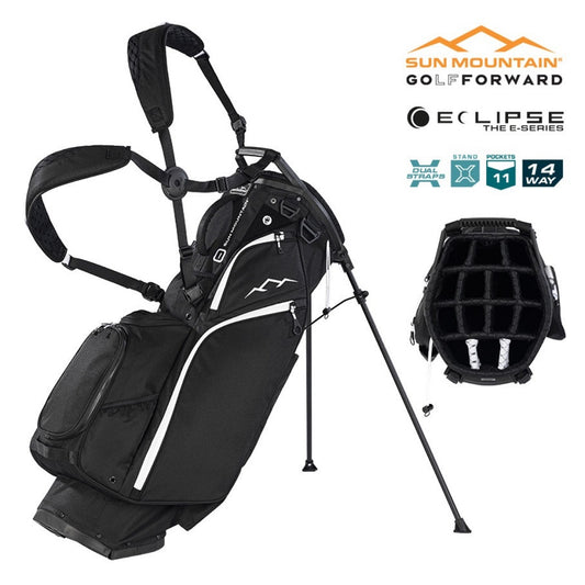Sun Mountain Eclipse Three-5 14-Way Carry/Stand Bag - Black/White