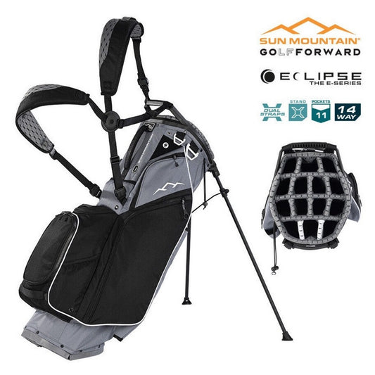 Sun Mountain Eclipse Three-5 14-Way Carry/Stand Bag - Nickel/Black/White