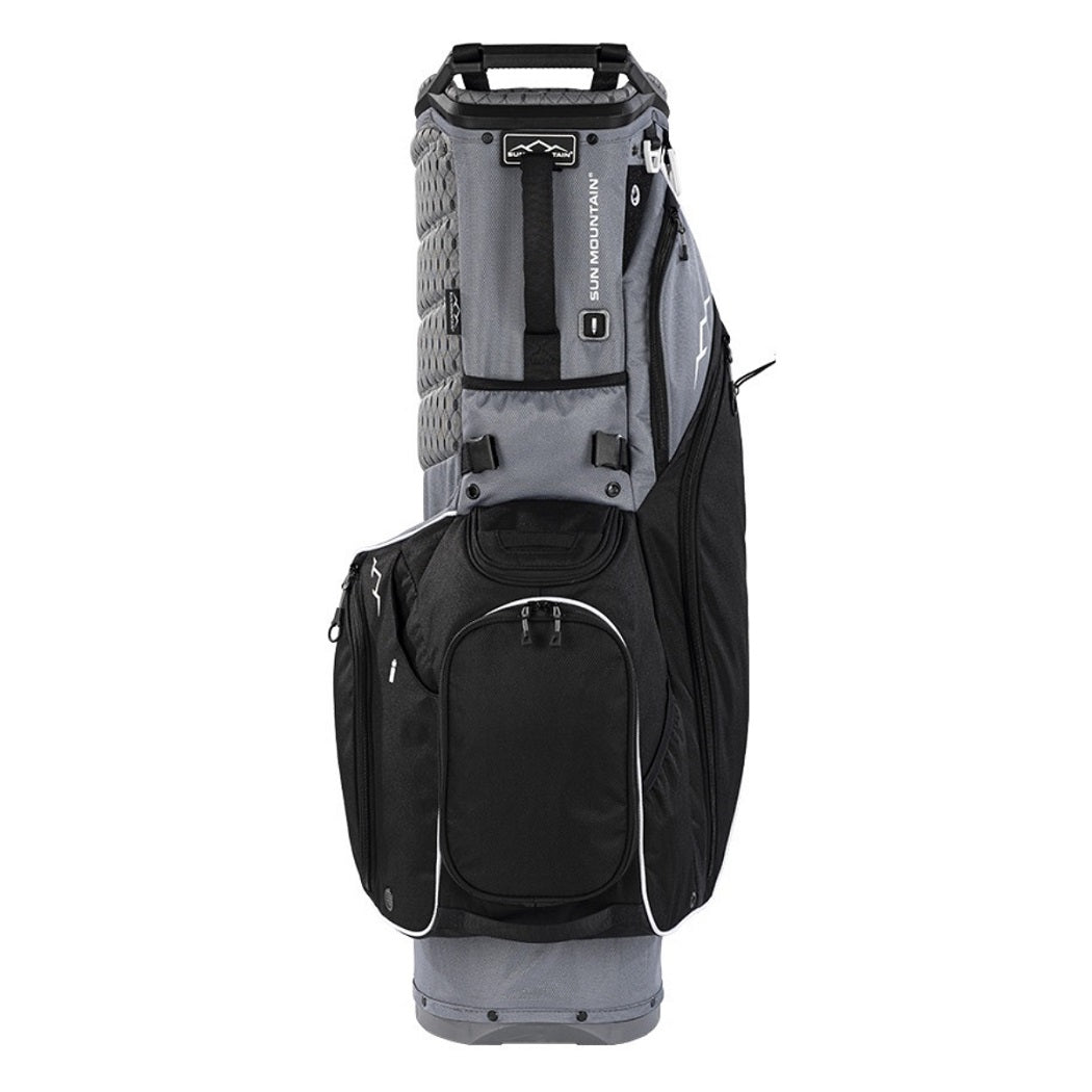 Sun Mountain Eclipse Three-5 14-Way Carry/Stand Bag - Nickel/Black/White - zipped pockets