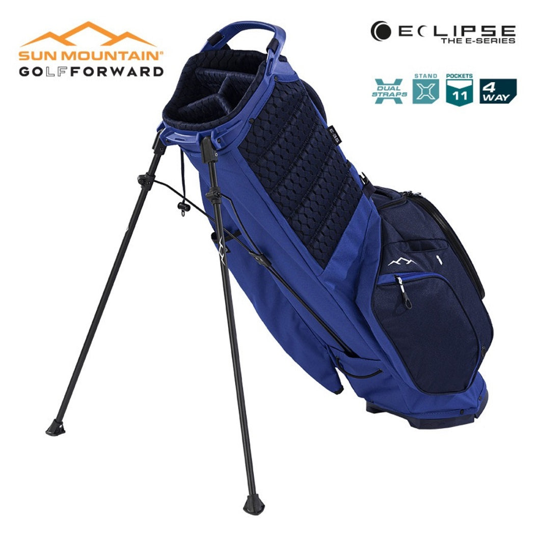 Sun Mountain Eclipse Three-5 4-Way Carry/Stand Bag - Falcon Blue/Navy - Stand extended