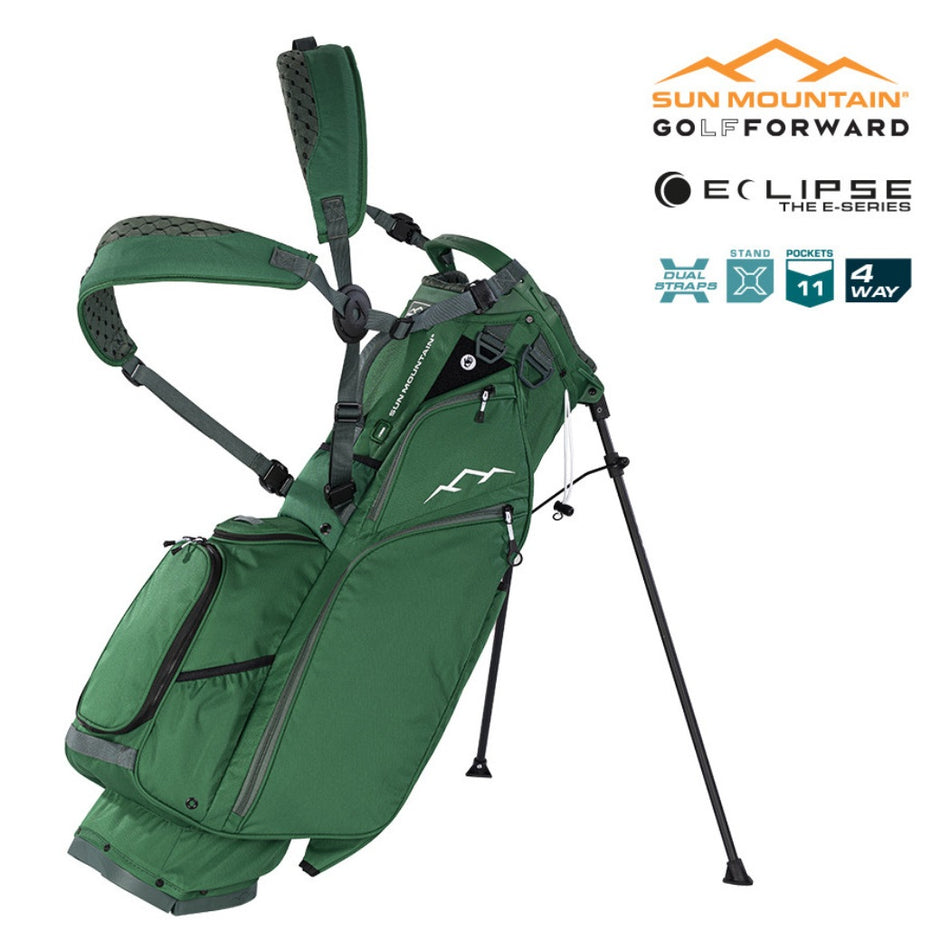 Sun Mountain Eclipse Three-5 4-Way Carry/Stand Bag - Green Jacket - features