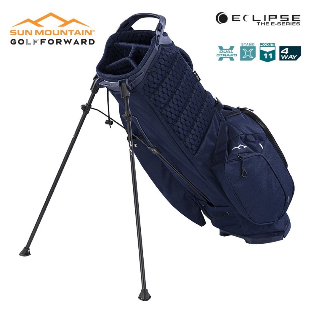 Sun Mountain Eclipse Three-5 4-Way Carry/Stand Bag - Navy - Stand extended