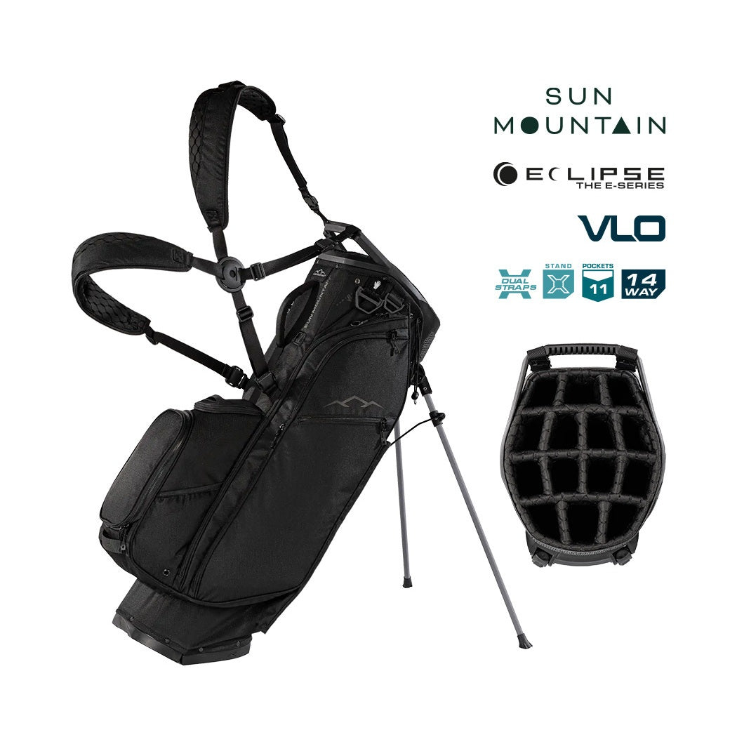 Sun Mountain Eclipse E4.5 VLO 14-Way Hybrid Golf Bag - Black - features