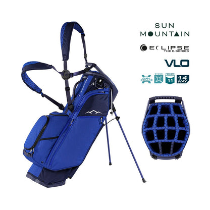 Sun Mountain Eclipse E4.5 VLO 14-Way Hybrid Golf Bag - Navy/Falcon Blue - features