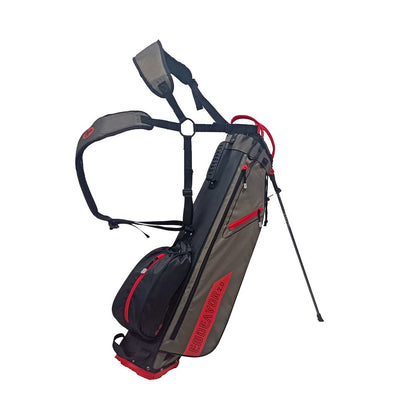 FastFold Endeavor 2.0 Golf Stand/Carry Bag with 4-Way Top - 2025 - Black/Red