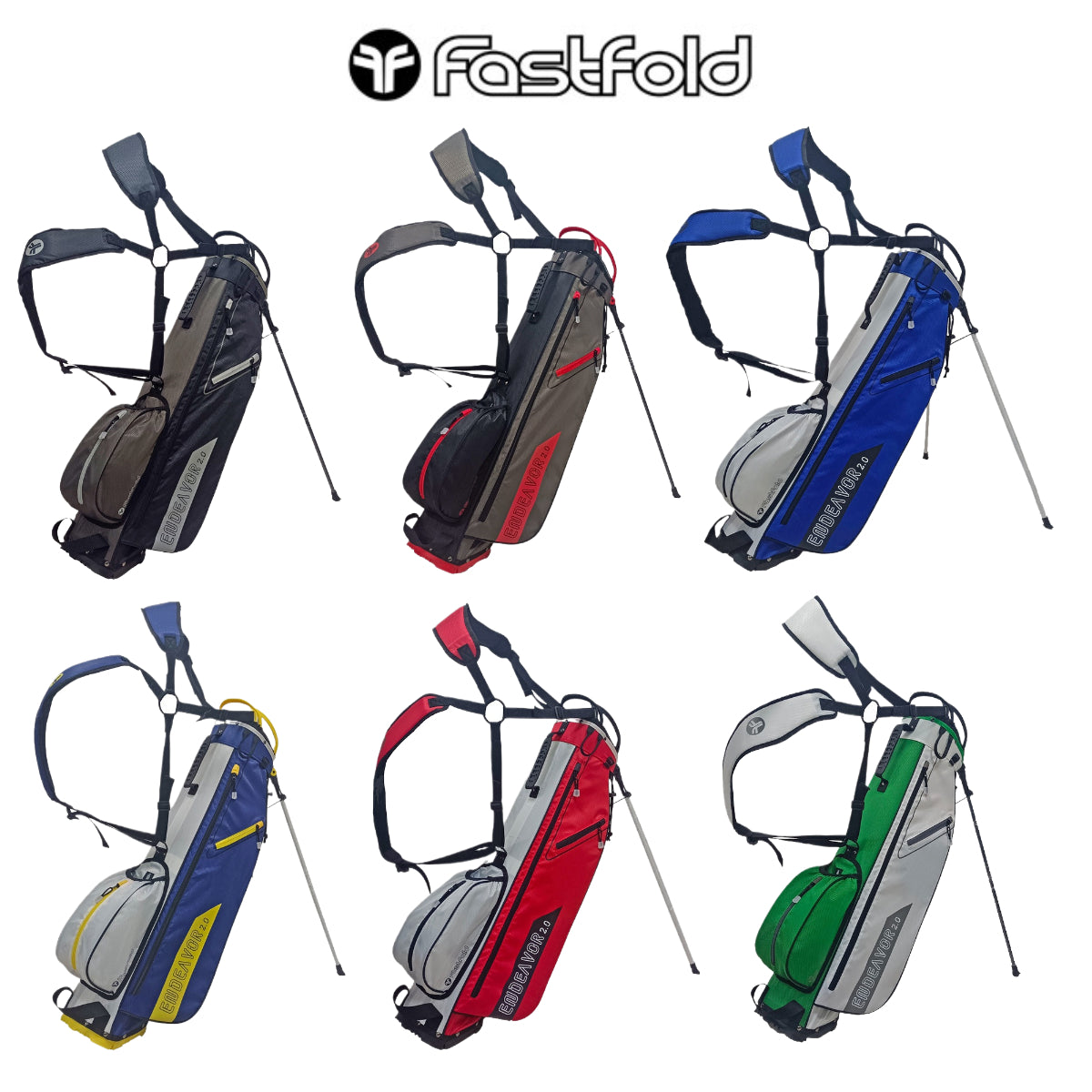 FastFold Endeavor 2.0 Golf Stand/Carry Bag with 4-Way Top - 2025 - All colours