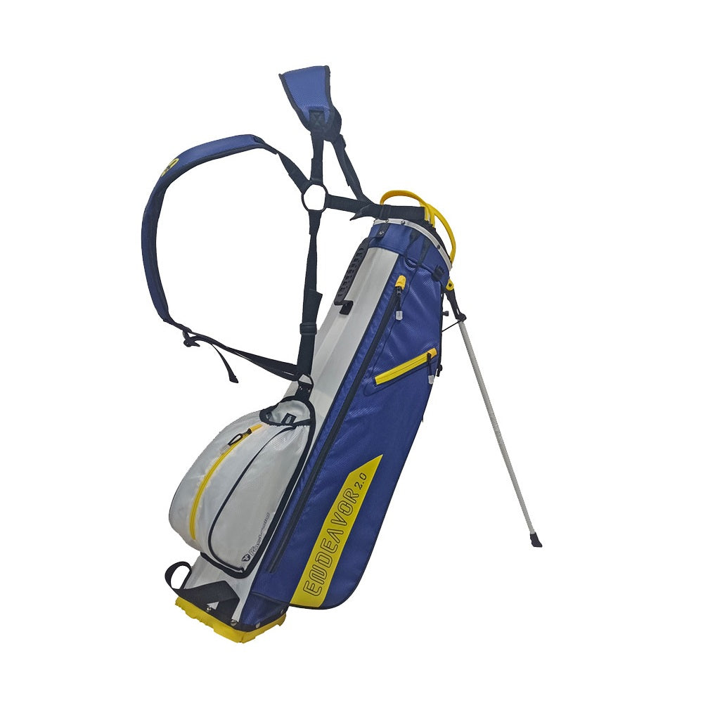 FastFold Endeavor 2.0 Golf Stand/Carry Bag with 4-Way Top - 2025 - Navy/White