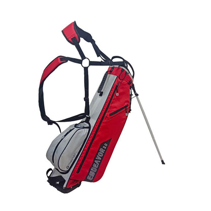 FastFold Endeavor 2.0 Golf Stand/Carry Bag with 4-Way Top - 2025 - Red/White