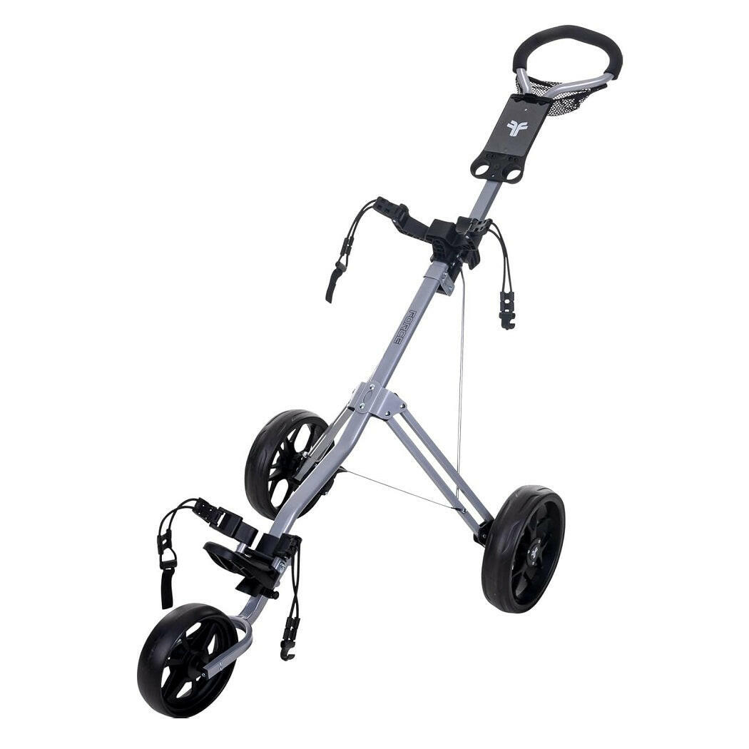 Fastfold Force Compact 3 Wheel Folding Pull/Push Golf Trolley - Silver