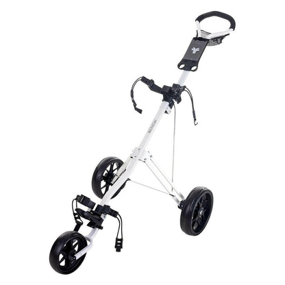 Fastfold Force Compact 3 Wheel Folding Pull/Push Golf Trolley - White