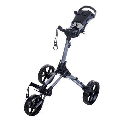 Fastfold Square 3-Wheel Folding Pull/Push Golf Trolley - Grey/Black