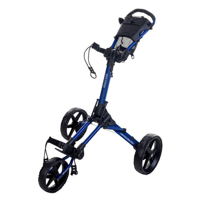 Fastfold Square 3-Wheel Folding Pull/Push Golf Trolley - Navy/Black