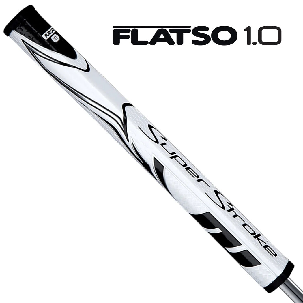 SuperStroke Zenergy Flatso 1.0 putter grip in white and black
