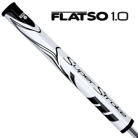 SuperStroke Zenergy Flatso 1.0 putter grip in white and black